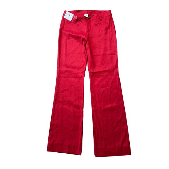 CABI Womans Jeans/Pants, Valentine Trouser, Perfect Red, 10 LONG/TALL, Linen - Picture 1 of 11
